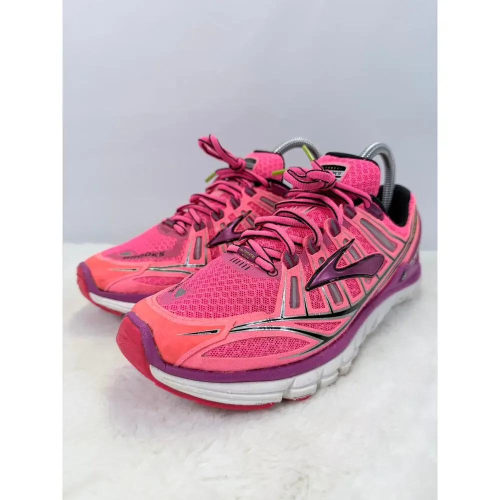 Brooks Transcend 1 Pink Purple Womens Running Shoes Size 8