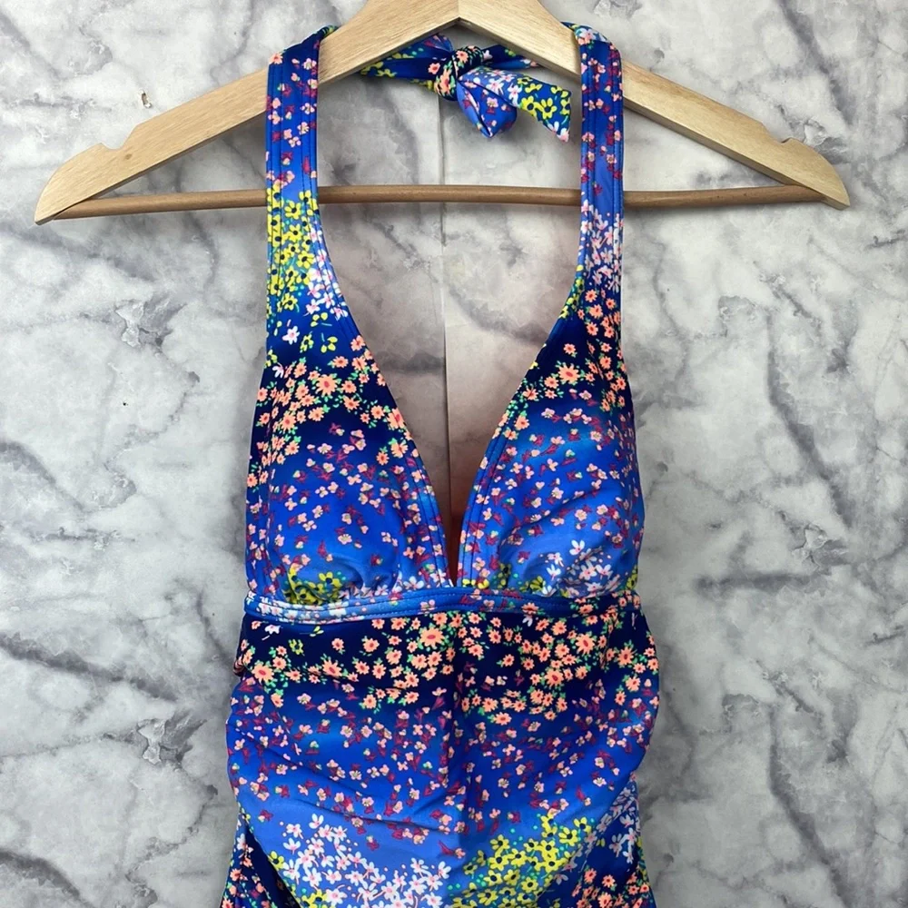 Neon Floral One Piece Swimsuit