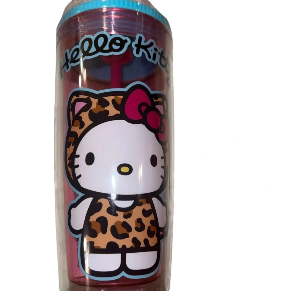 Sanrio Hello Kitty Tumbler Cup W Straw Lid  New