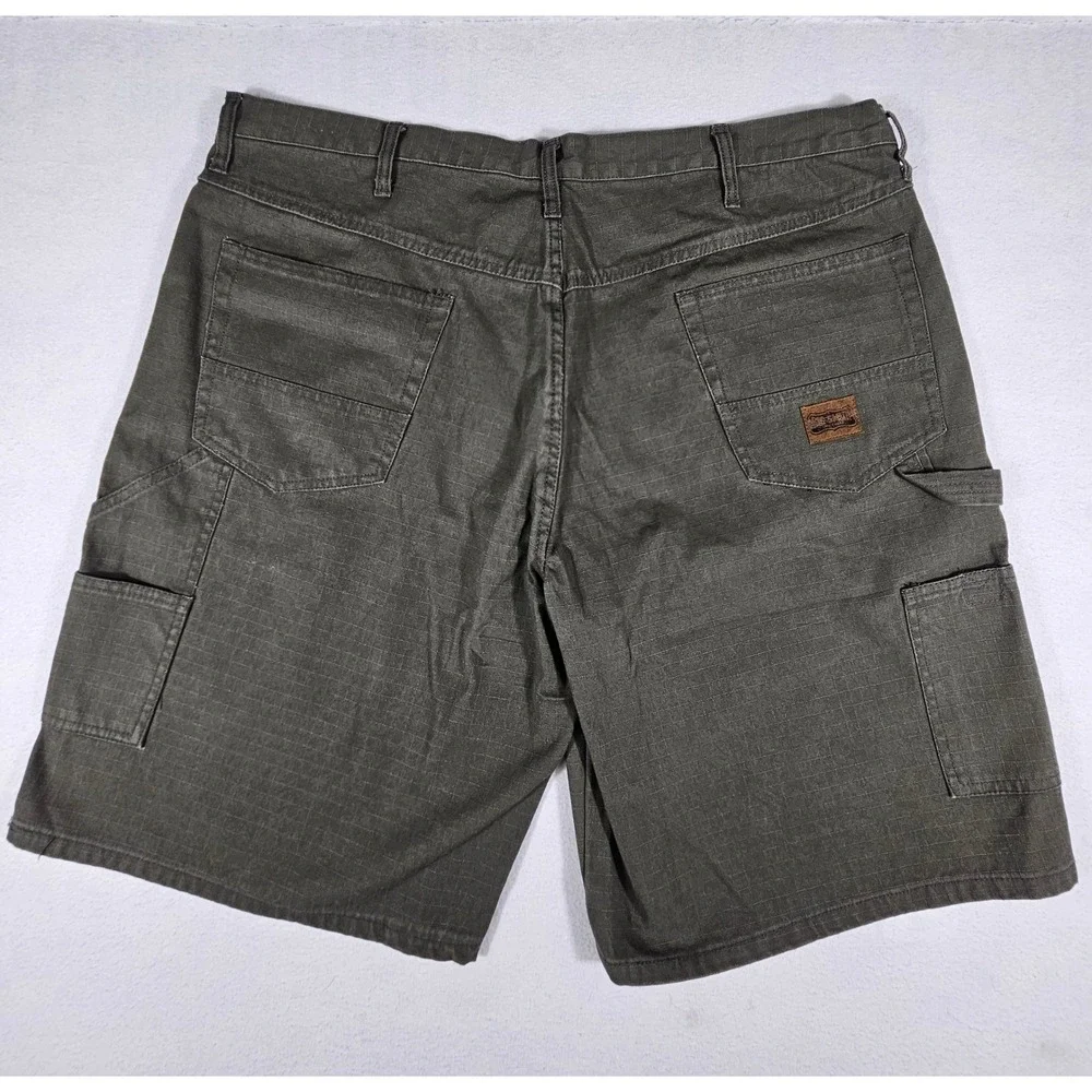 Big Smith Mens Olive Green Ripstop Carpenter Work Shorts Size 40 H57125WGOD