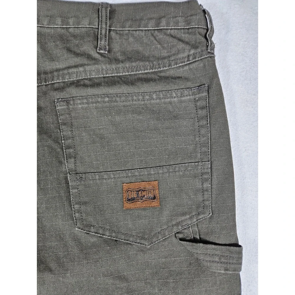 Big Smith Mens Olive Green Ripstop Carpenter Work Shorts Size 40 H57125WGOD