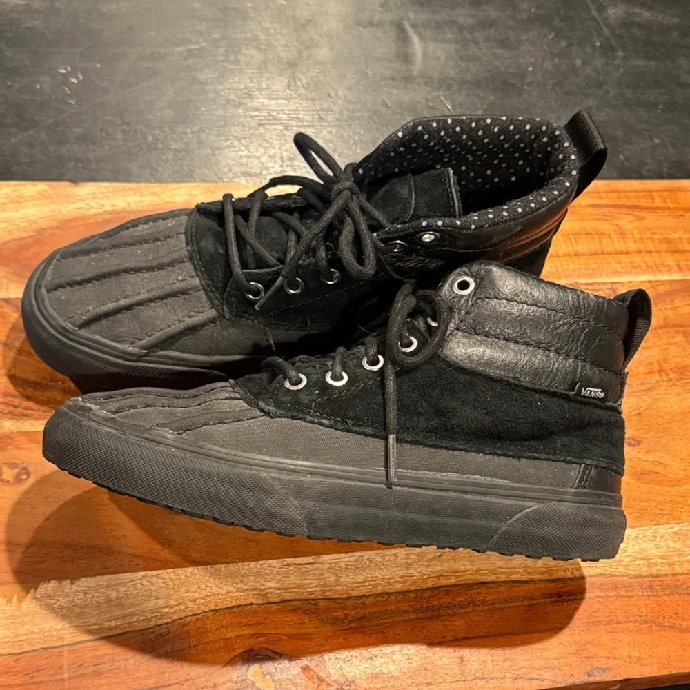 Vans 3M Weatherproof Scotch Guard Protector Black High-Top Lace Up Boots 6.5M/8W