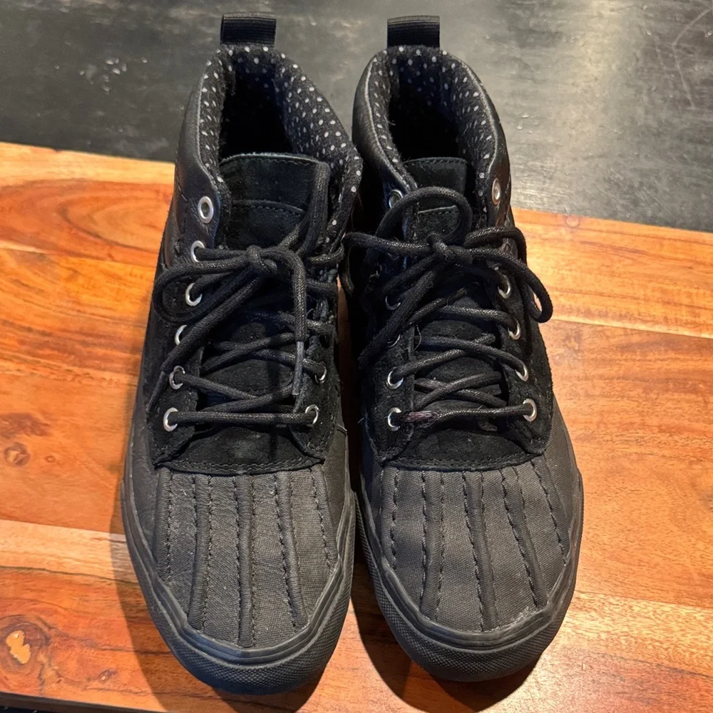 Vans 3M Weatherproof Scotch Guard Protector Black High-Top Lace Up Boots 6.5M/8W