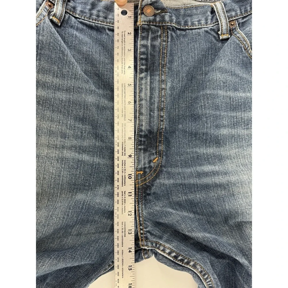 Levi's Size 44x30 Blue Denim Jeans Regular Fit Straight Leg Red Tab