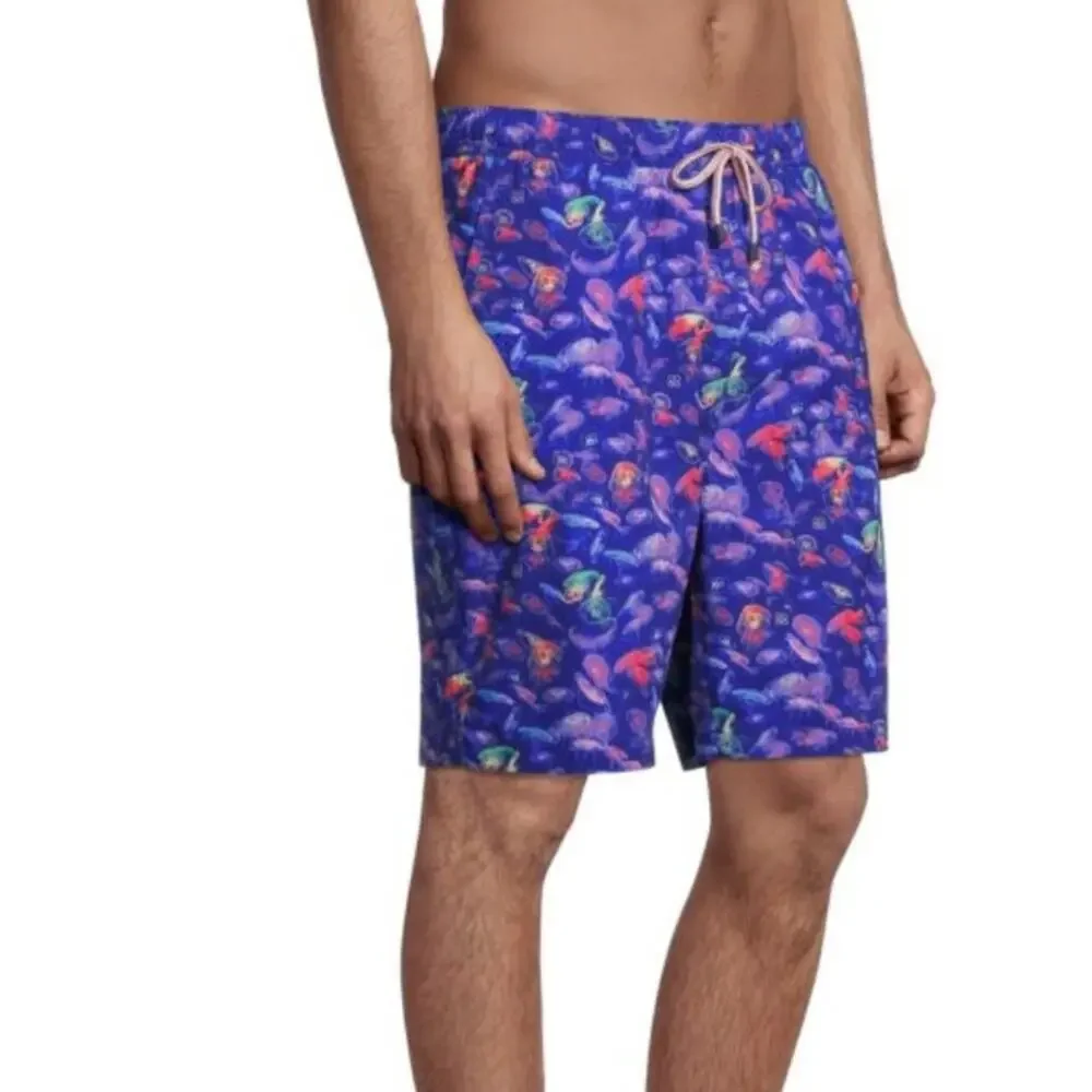 Peter Millar Moon Jellies Swim Trunk Atlantic Blue Men’s Sz S