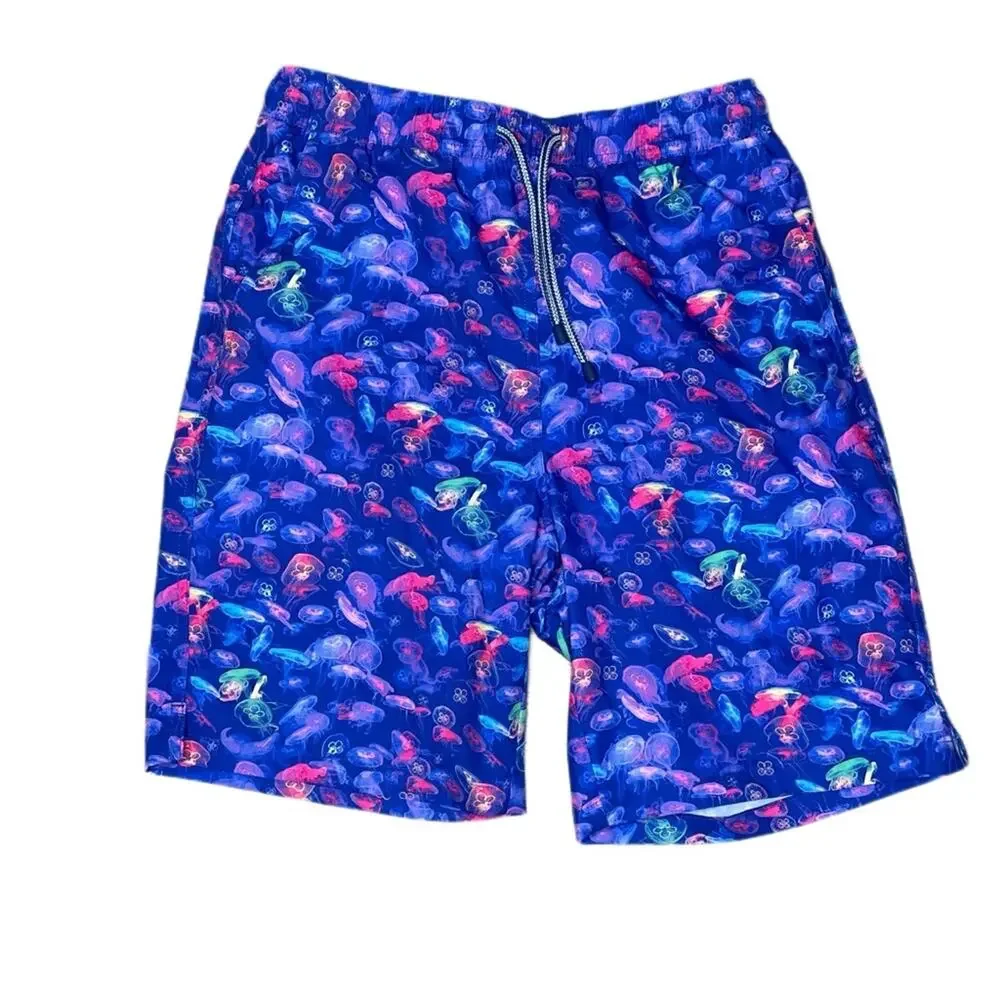 Peter Millar Moon Jellies Swim Trunk Atlantic Blue Men’s Sz S