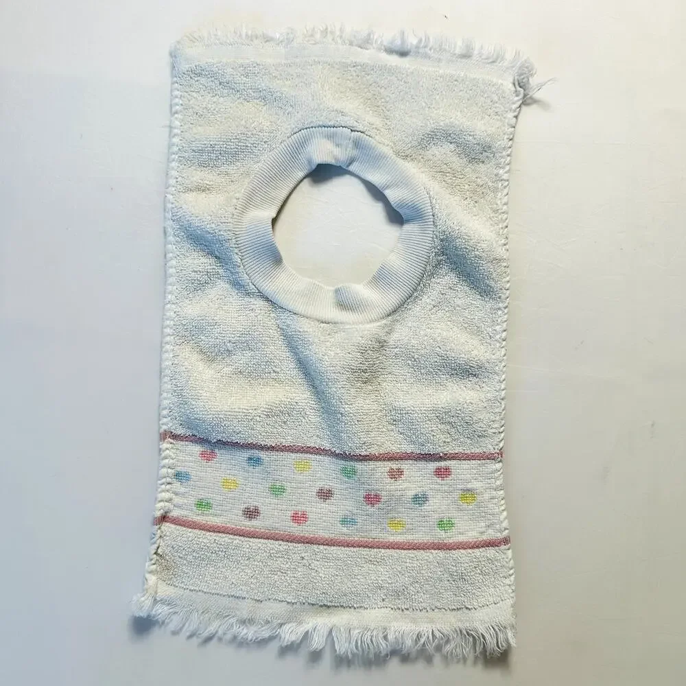 Vintage Bundle Of 3 Square Terry Cloth Unisex Bibs