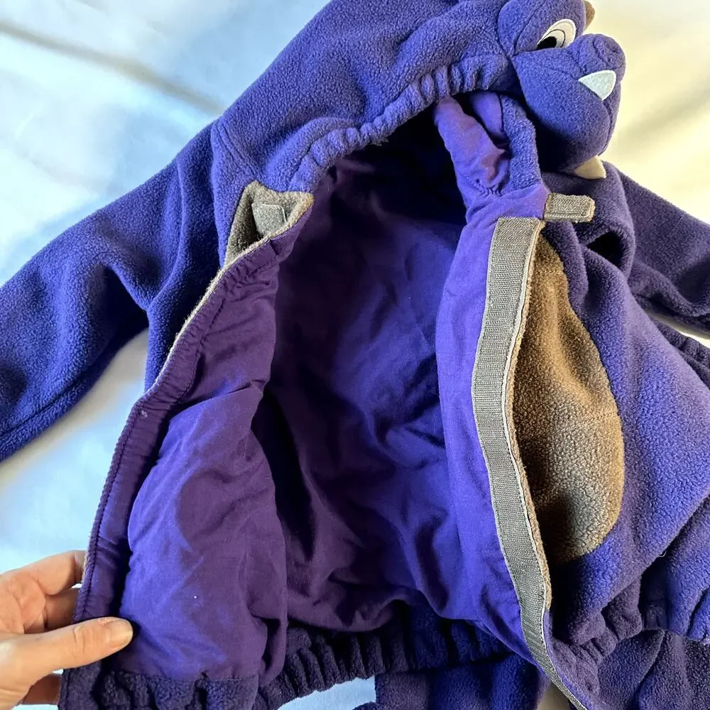 Vintage Old Navy Purple Dragon Toddler Halloween Costume Sz 12-18 mo