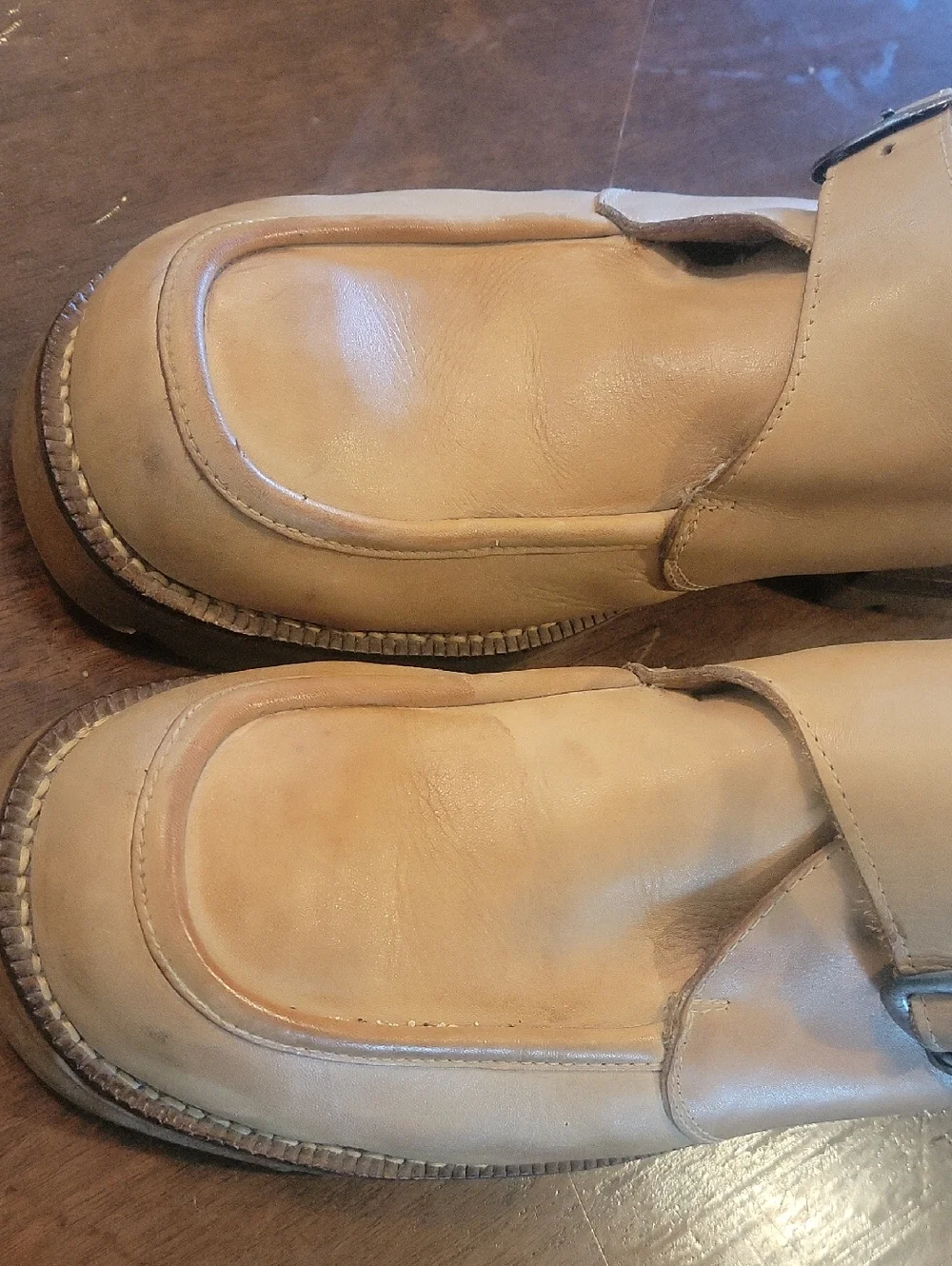 DURANGO LEATHER ANKLE BUCKLE BOOTS 11D TAN