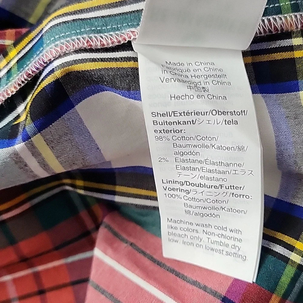 NWT J. Crew Girls Tartan Plaid Ruffle Shoulder Long Sleeve Dress Size 14