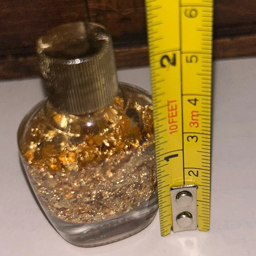 Gold Flake Decorative Bottle - Home Accents