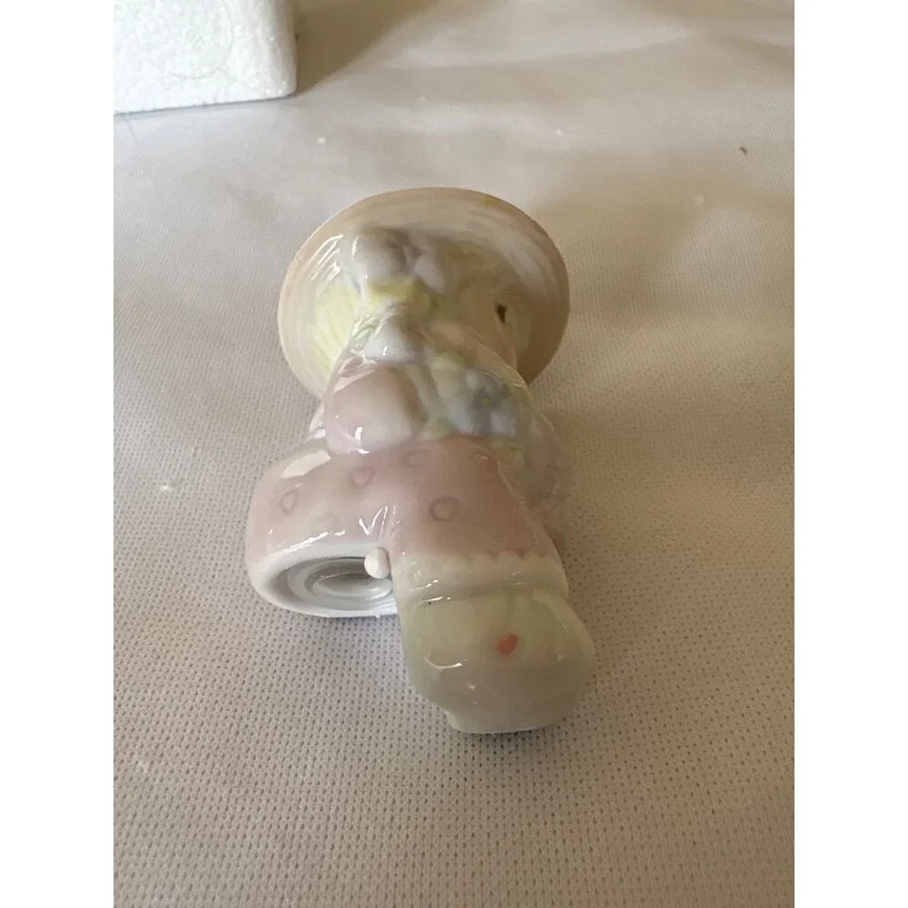 Precious Moments Salt and Pepper Set 1997 Enesco Avon Figurine Girl With Bonnet