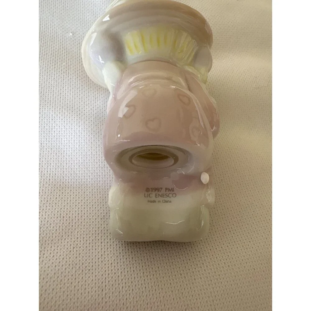 Precious Moments Salt and Pepper Set 1997 Enesco Avon Figurine Girl With Bonnet