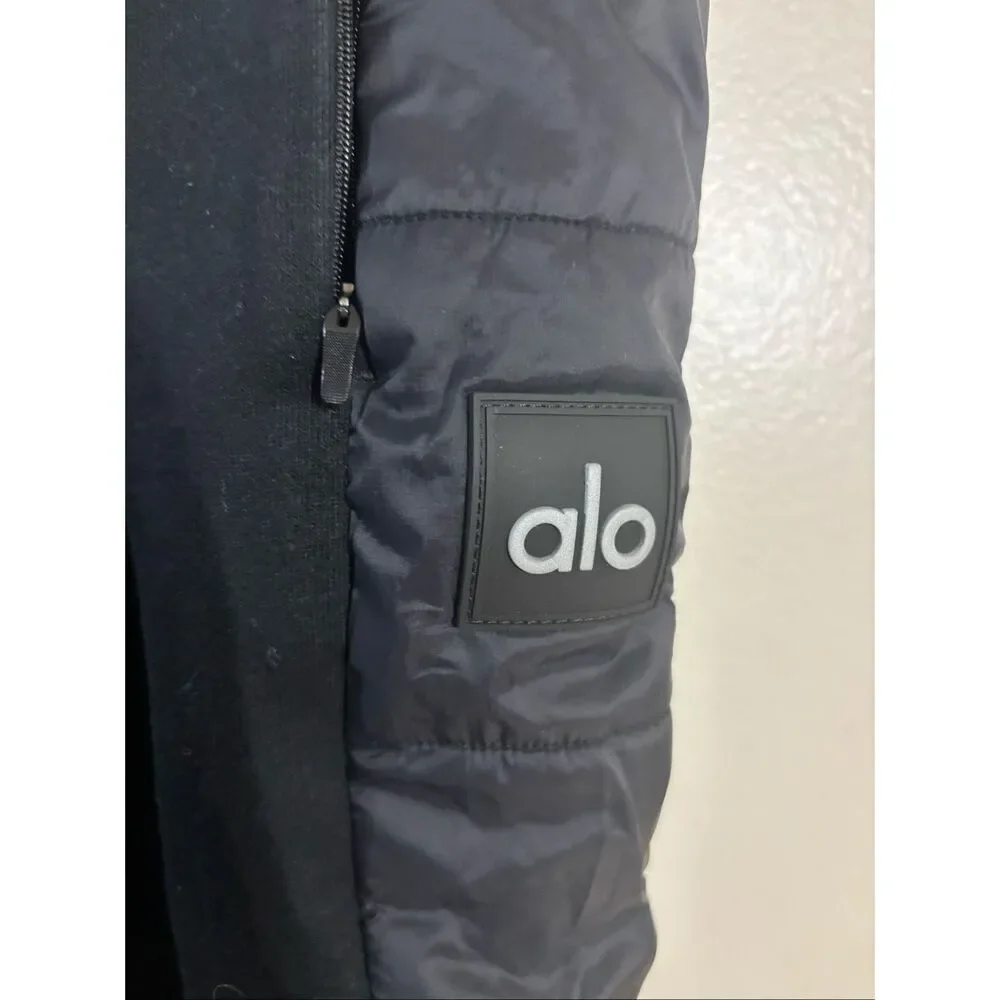 Alo Yoga Quilted Side Black Jogger Leggings Women's Medium