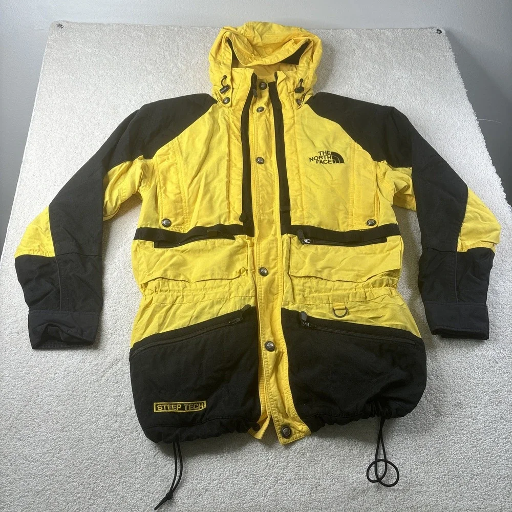 The North Face Steep Tech‎ Jacket Men's XL Zip Up Hiking Grand Yellow READ