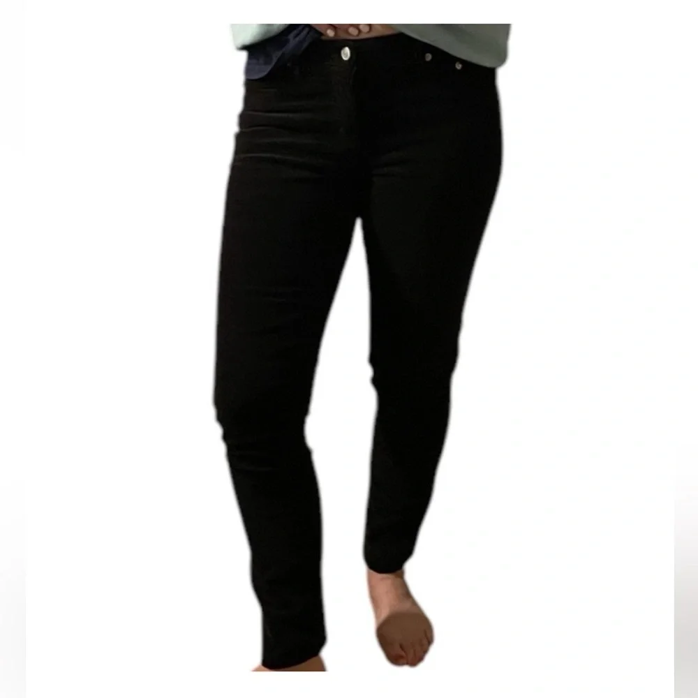Fabrizio Gianni Jean Slim Fit Stretch Fine wale Corduroy Jeans sz 8 deep brown