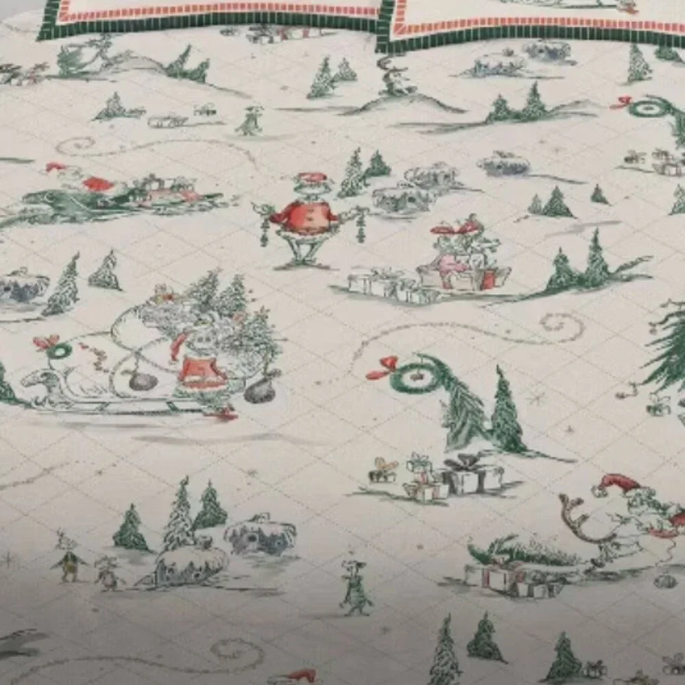 NWT The GRINCH Quilt Set Full/Queen