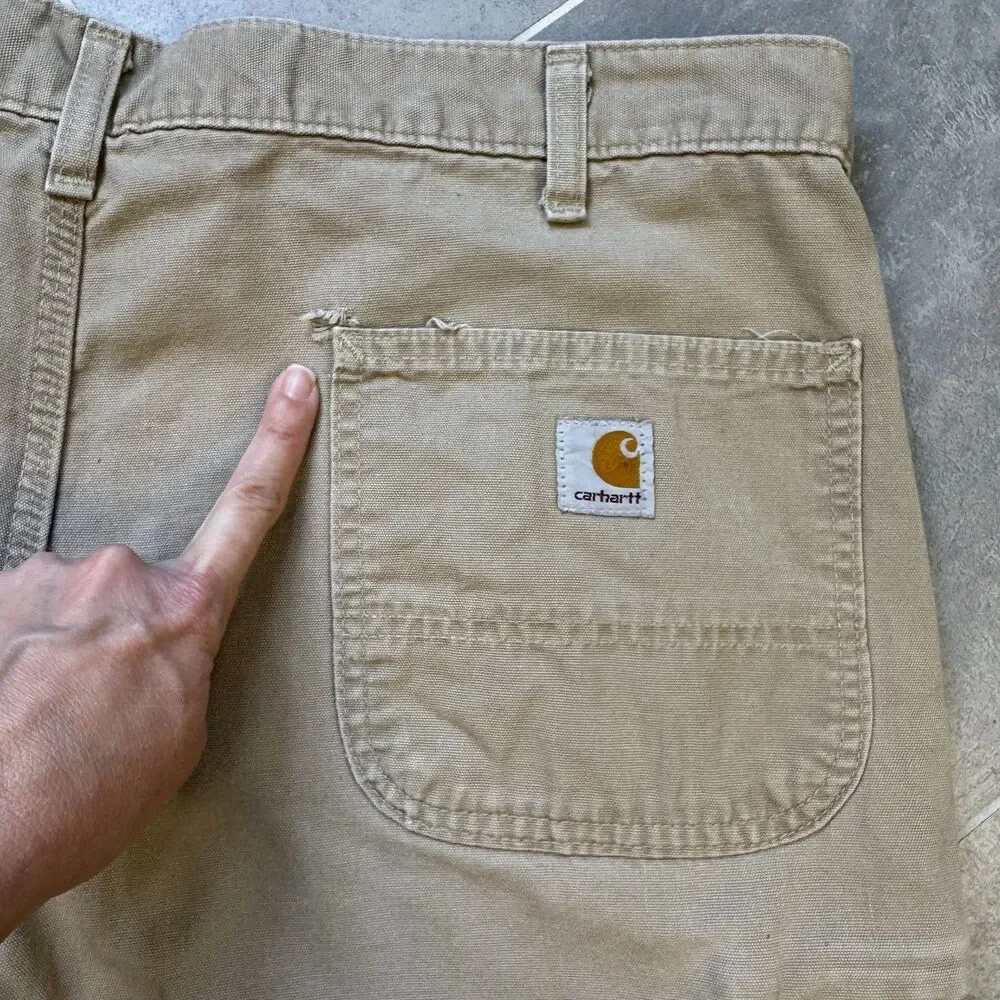 Carhartt B11 Brown Duck Carpenter Work Pants Mens 40x34 Loose Original Fit