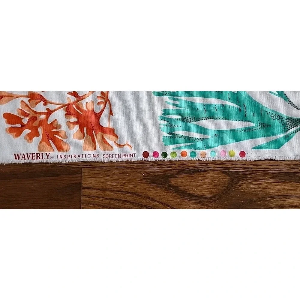 2‎ yds CORAL MOD SHELLS Beach Waverly Inspirations Fabric Cotton Duck Home Decor