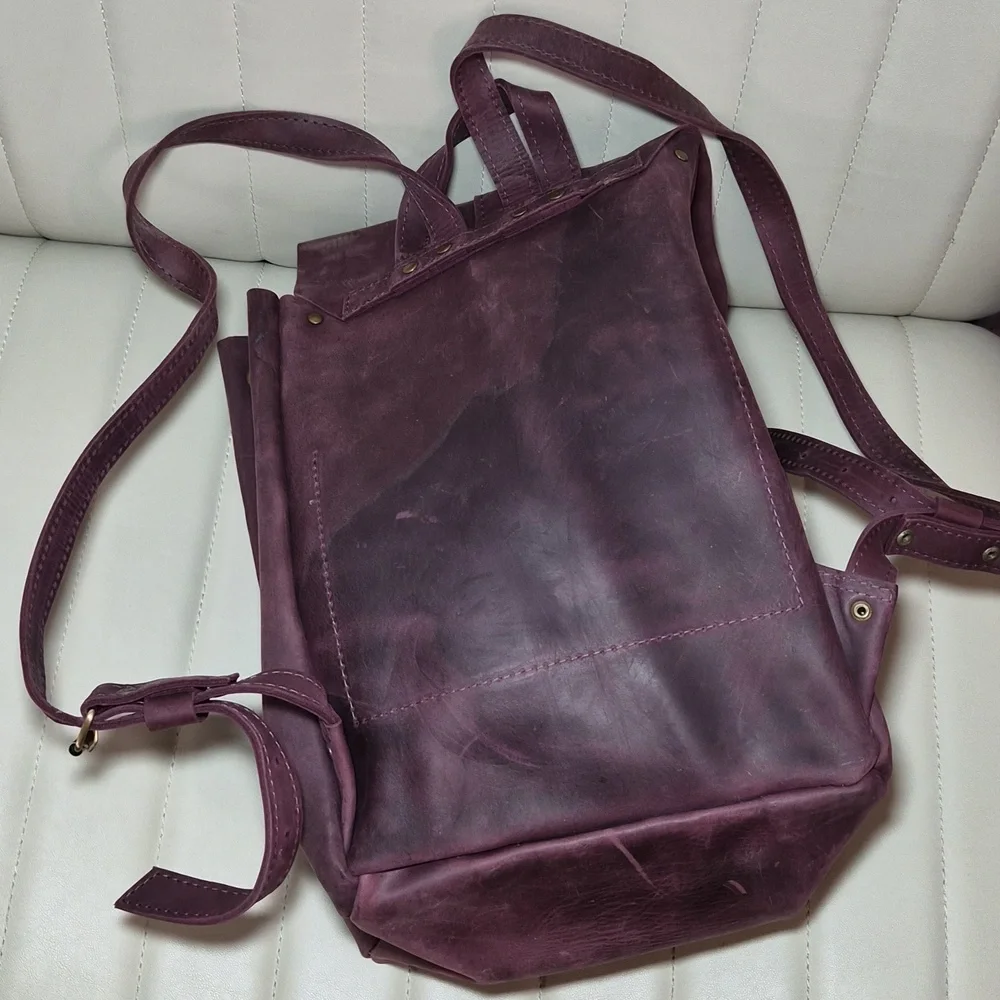 N/A burgundy leather premium