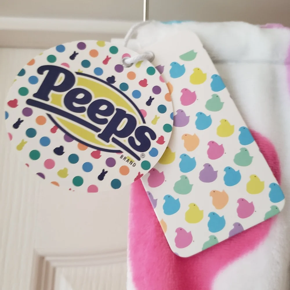 Peeps Easter Chicks Plush Throw Blanket 50x60 NWT