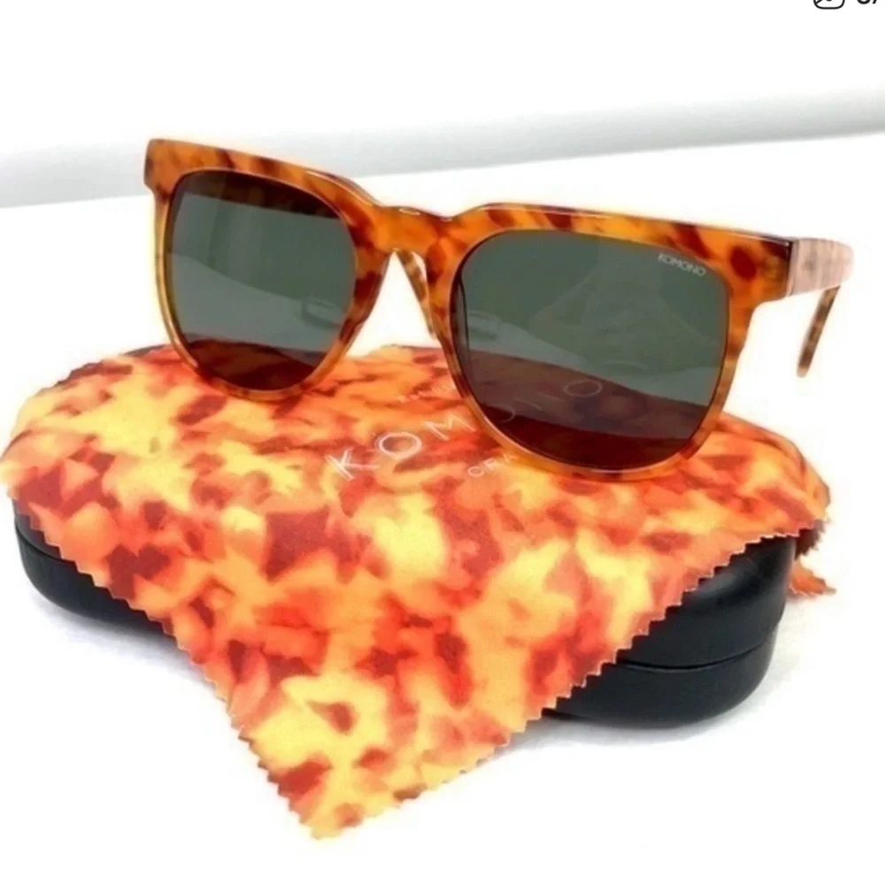 Komono Tortoise Shell Sunglasses NEW Riviera Caramel Demi orange brown