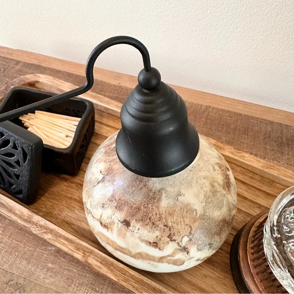 Classic Matte Black Candle Snuffer Bell Shaped Metal 7.5 inches Long