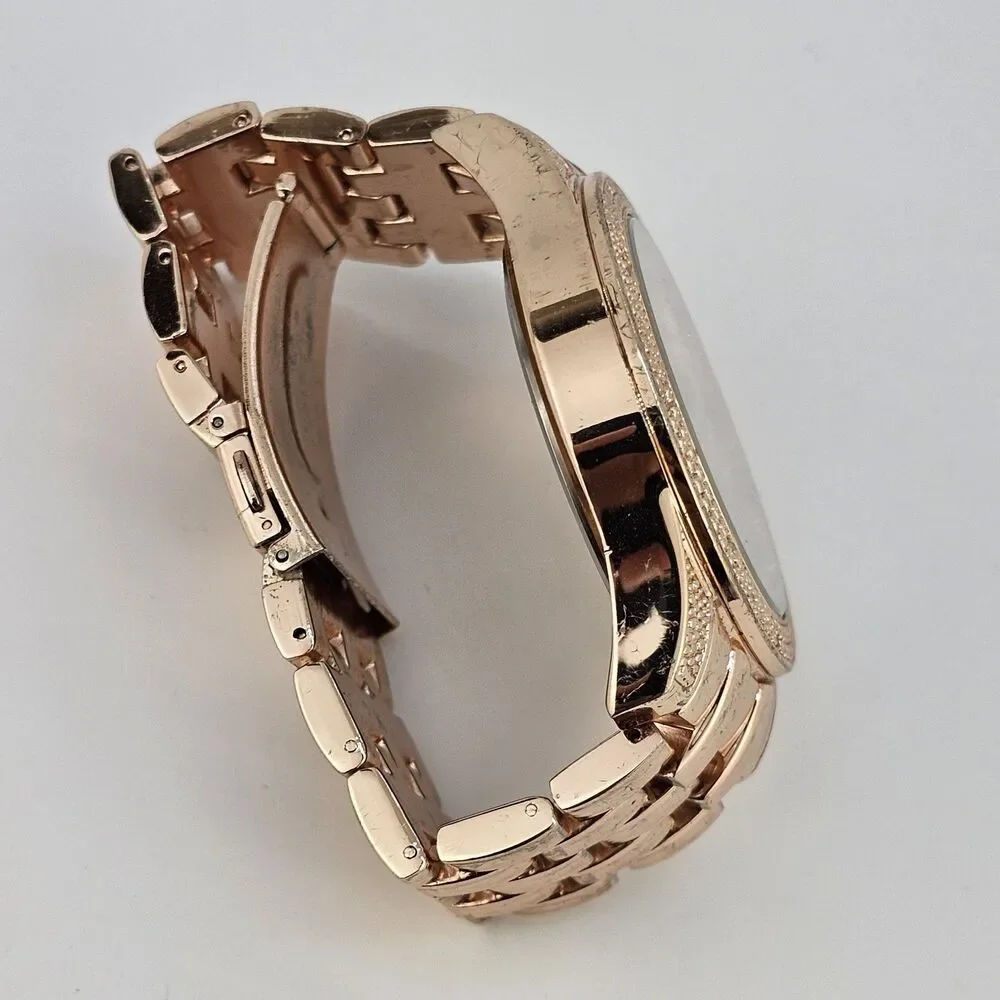 IceTime Storm Men's Watch 46MM Rose Gold Dial Bracelet Band 5.75