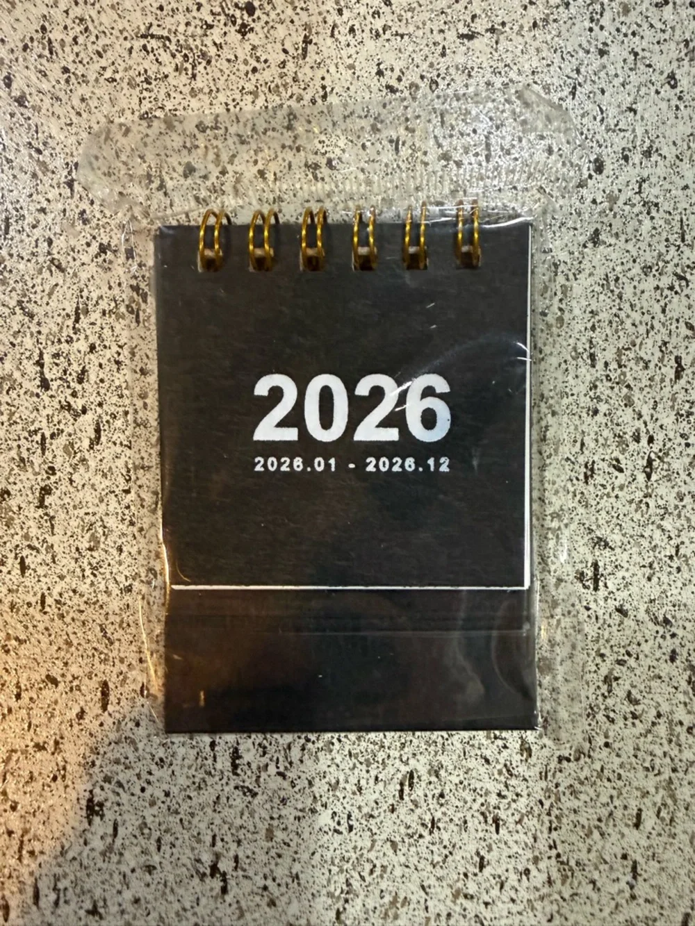 2026 Mini Spiral Desk Calendars - Brown, Cream, Black