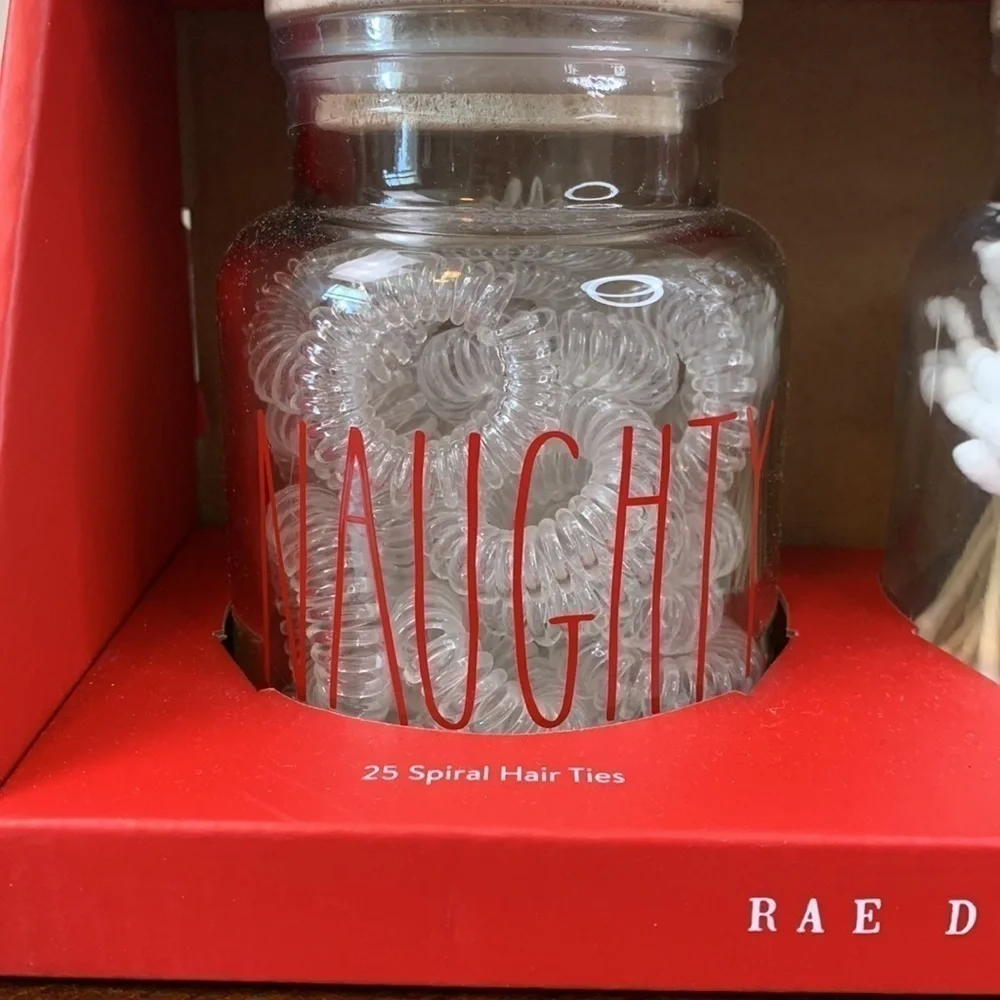 Rae Dunn Naughty & Nice Glass Jar Gift Set