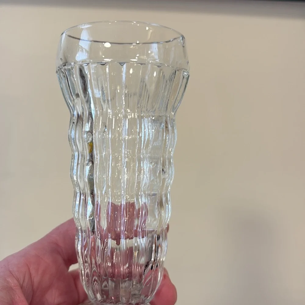 Vintage Jeannette Glass Co. mini-parfait or juice ribbed glasses. Set of 4
