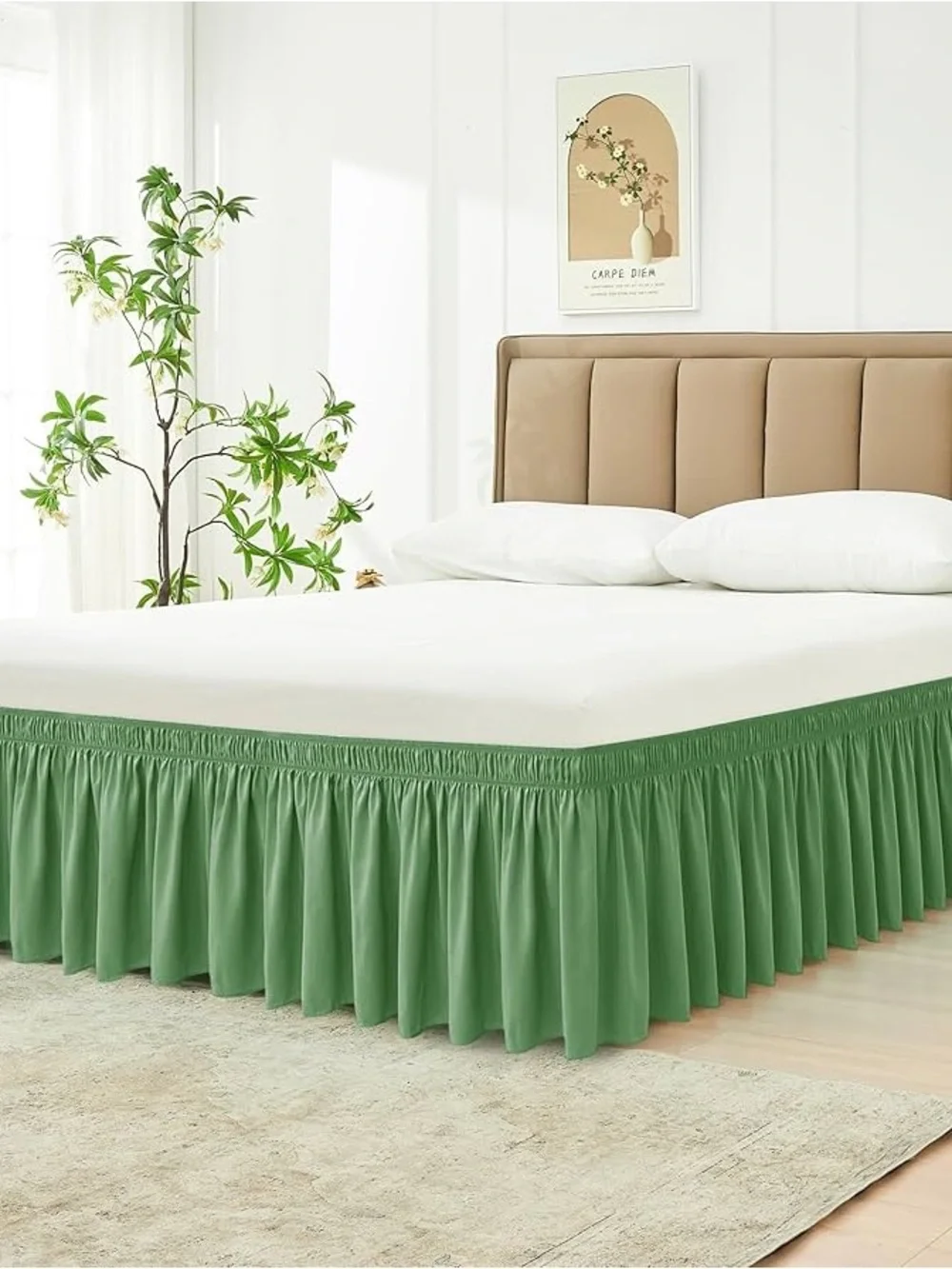 Biscaynebay Wrap Around Bed Skirts for Queen