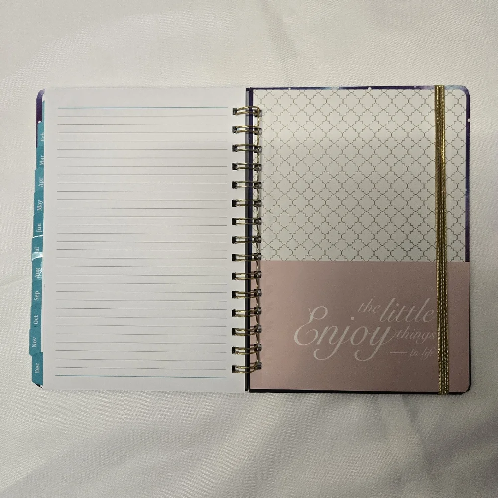 2026 Planner New Spiral 8.5x6 Daily Monthly Calendar Notebook Aurora Cosmic