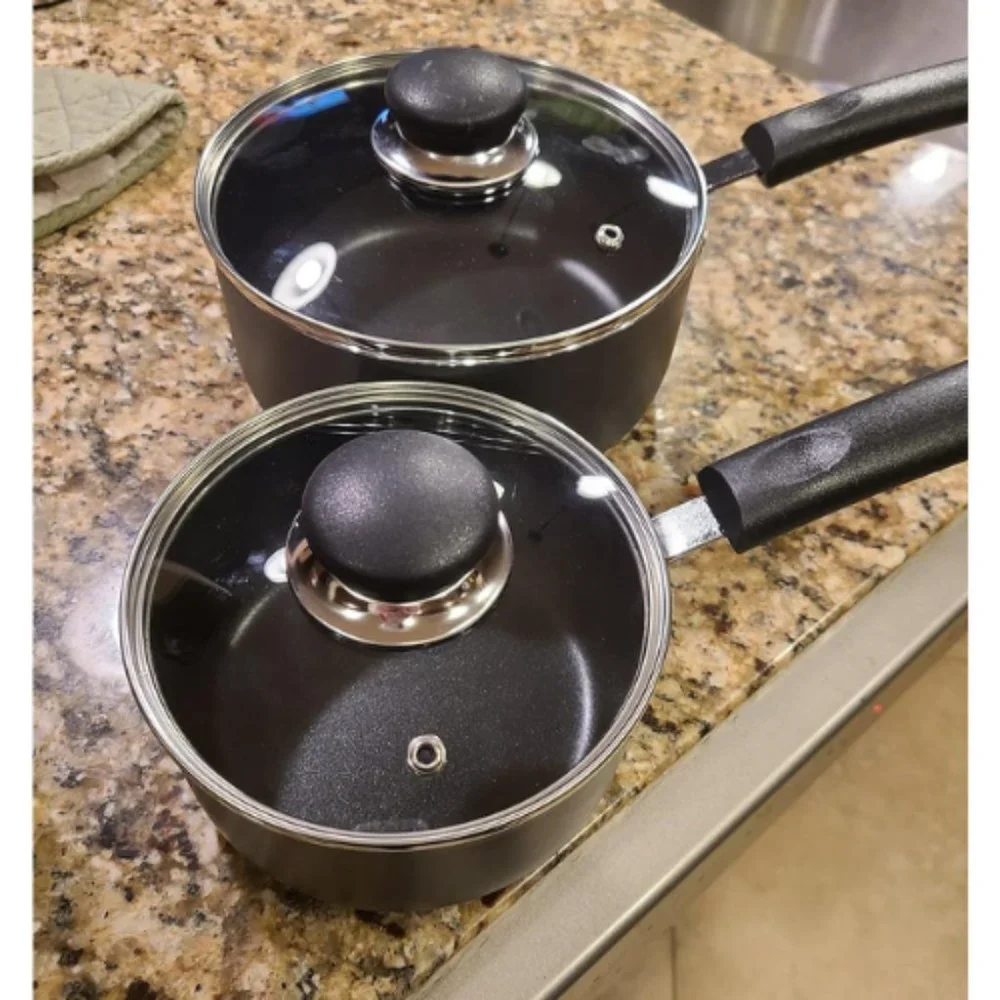 Nonstick1 and 2 Quart Multipurpose Pots Set with Lid Use for Kitchen