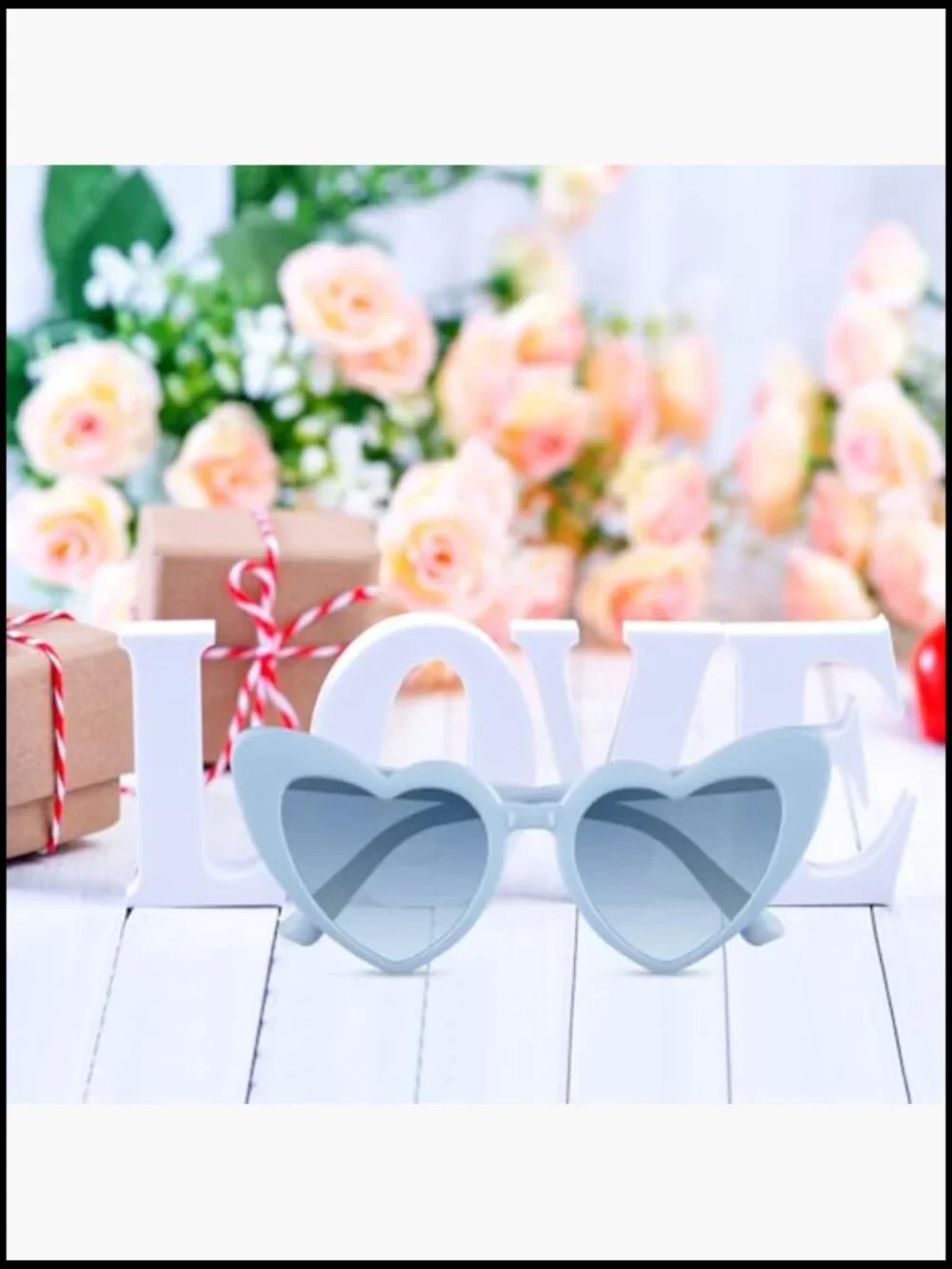 Heart Shaped Sunglasses, UV400 Protection, Polycarbonate Material