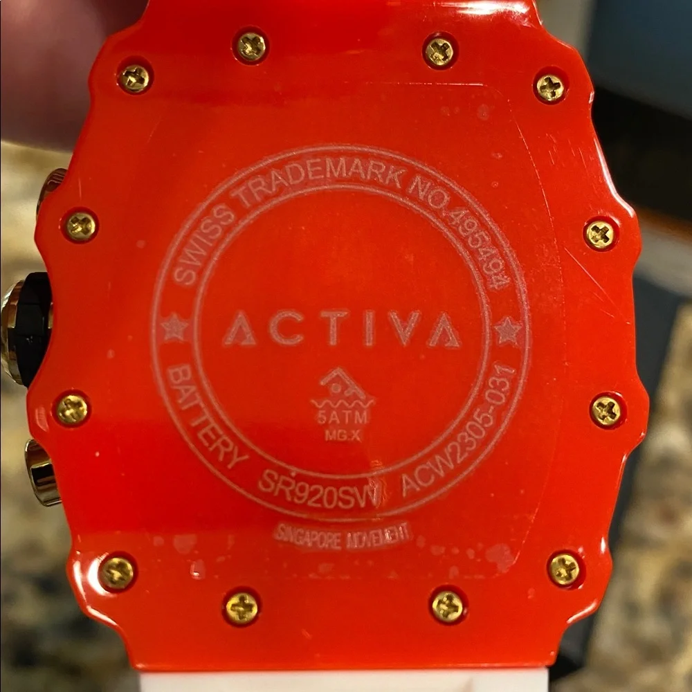 Activa x Invicta Red Watch with Skeleton Dial