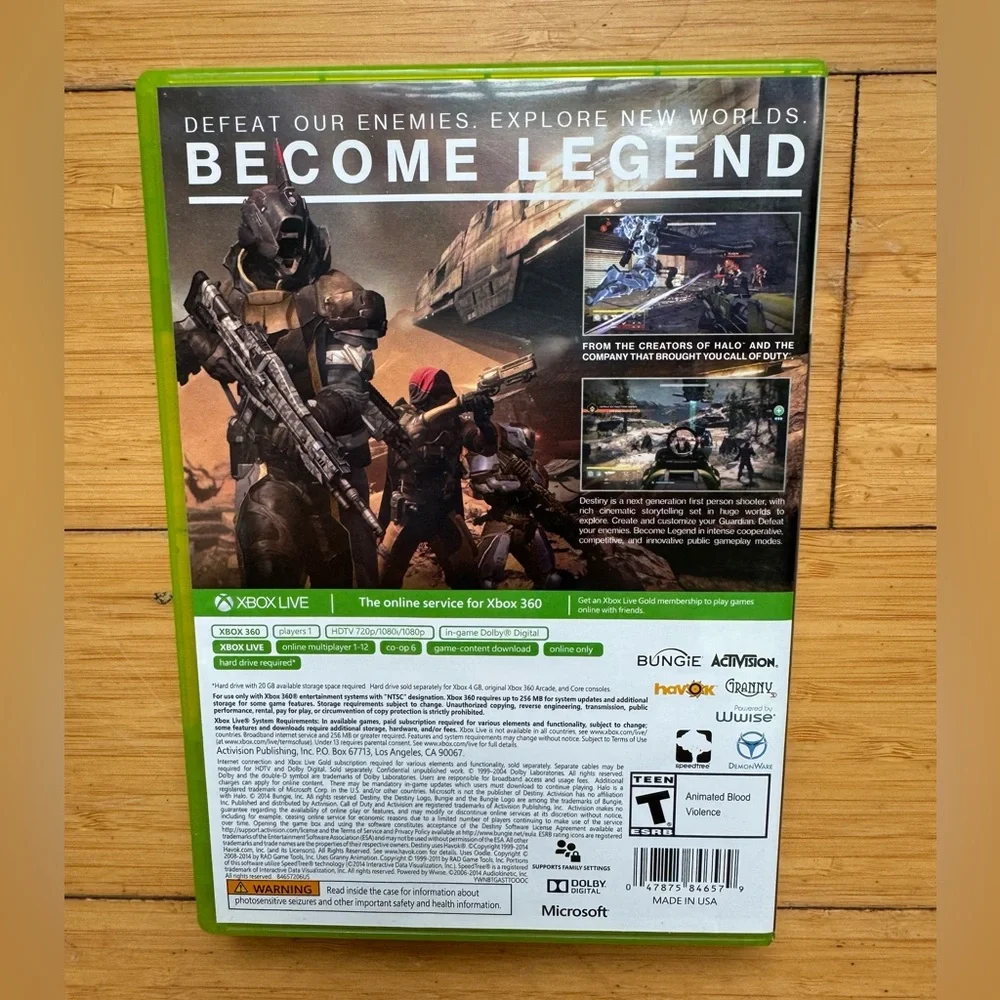 Microsoft destiny xbox