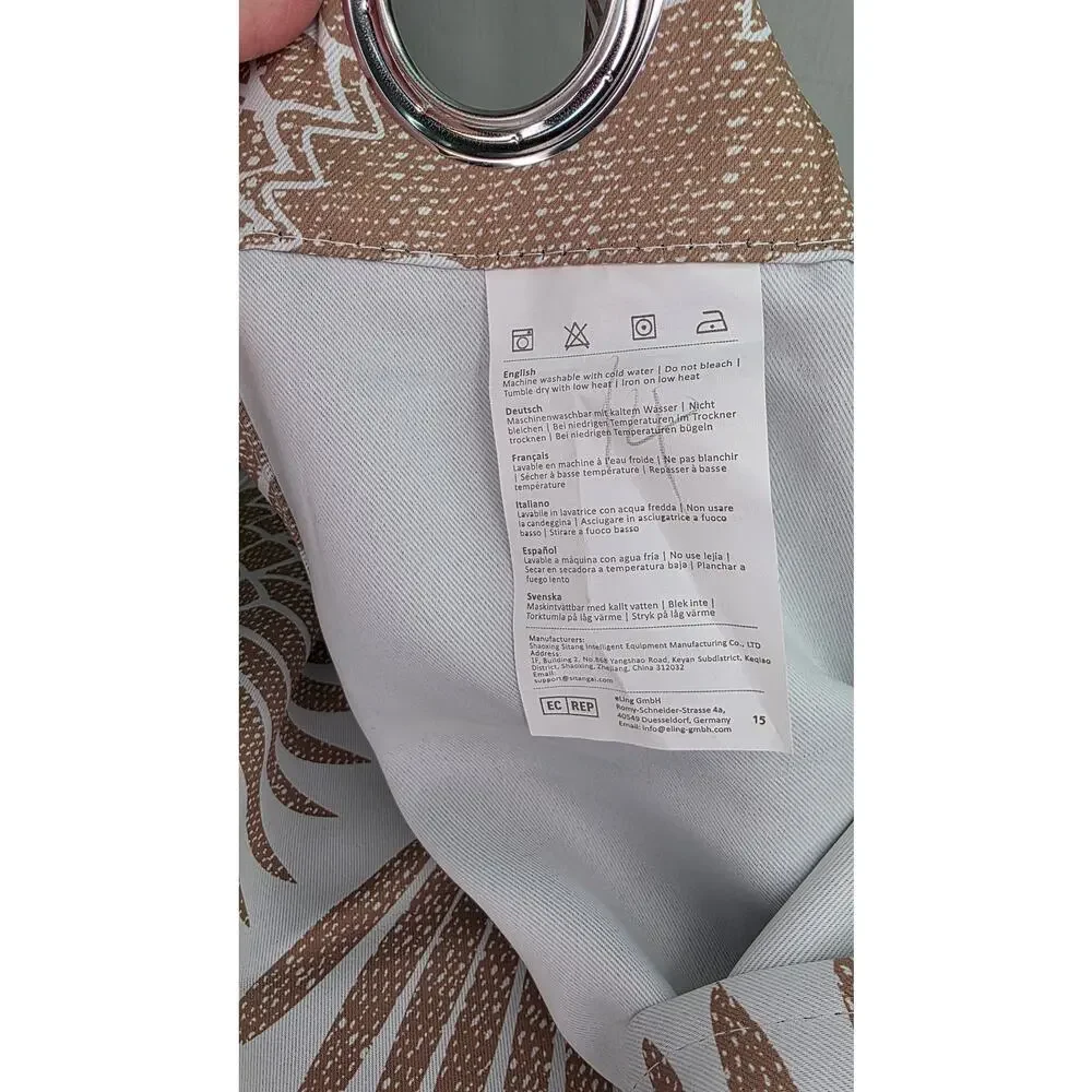Blackout Curtains Taupe 52x103 Geometric Farmhouse Thermal Insulated 2 Panel Set