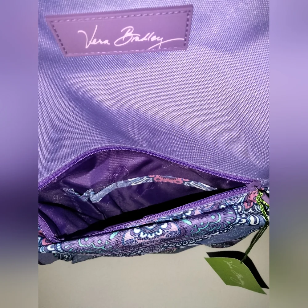 Vera Bradley Lavender Purple & Paisley Pattern Multi Pocket Backpack (NEW-NWT)
