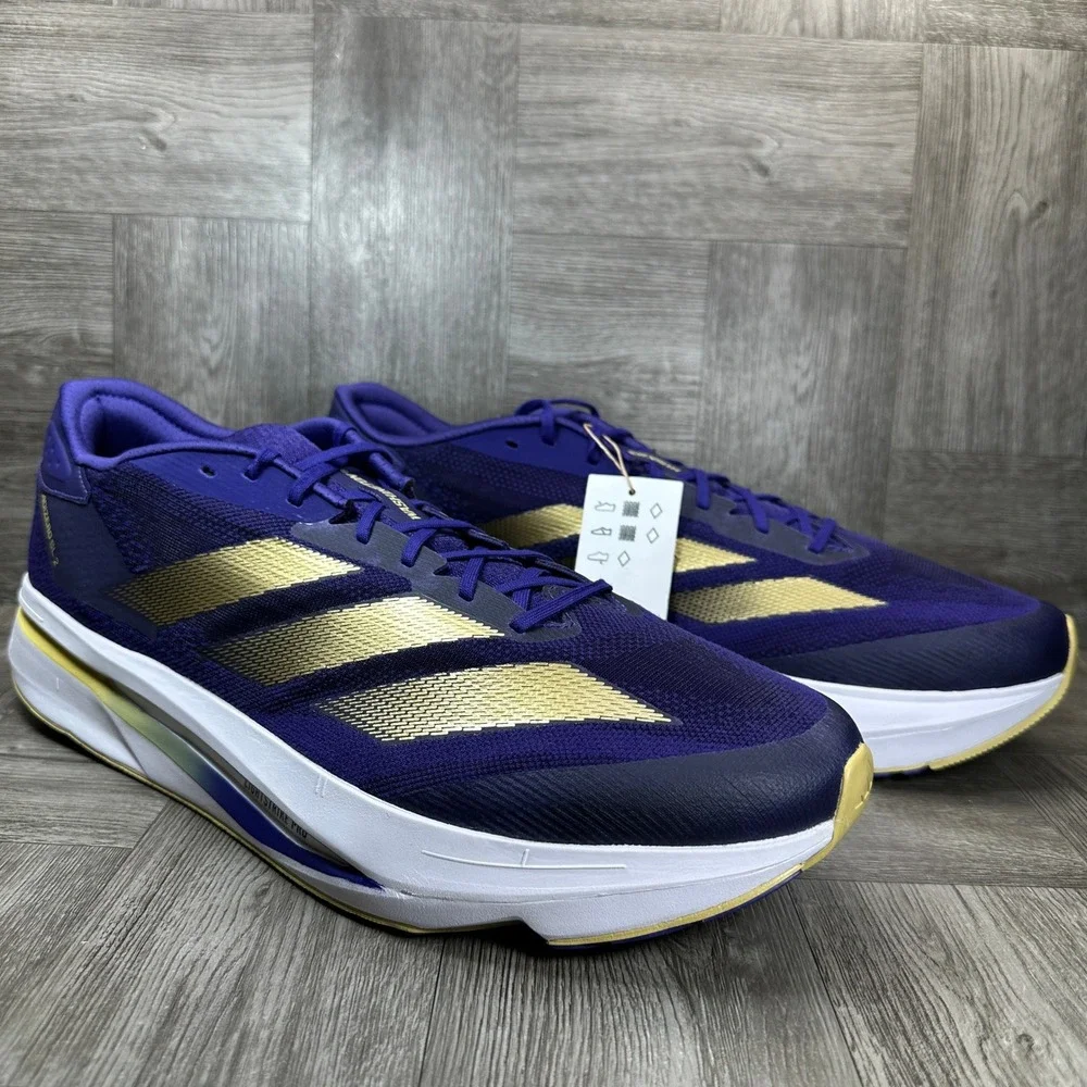 Adidas Adizero SL2 Running Shoes Mens 16 Washington Huskies Purple Gold NEW