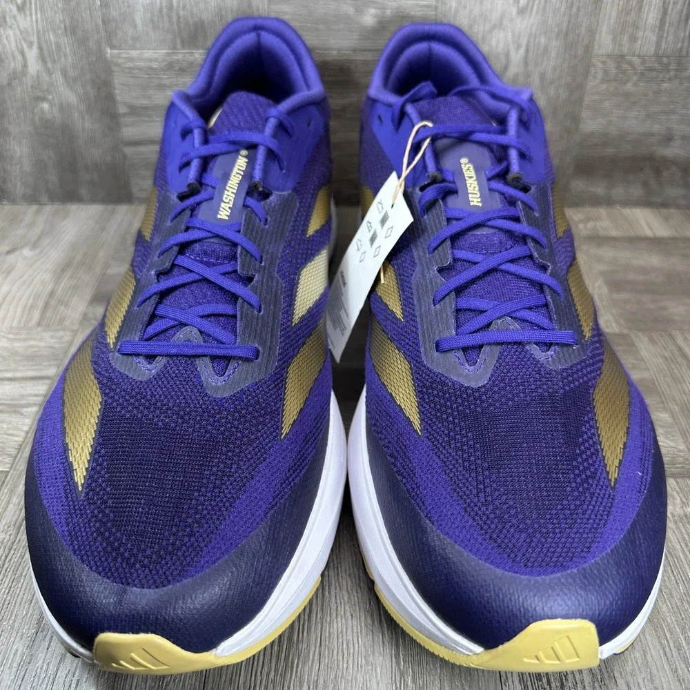 Adidas Adizero SL2 Running Shoes Mens 16 Washington Huskies Purple Gold NEW