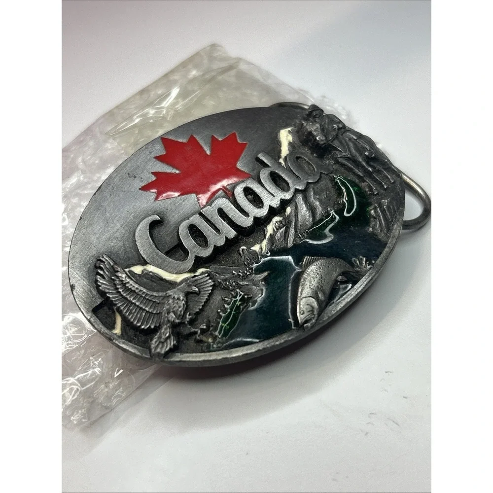 Canada Flag Siskiyou Canadian Maple Leaf Wildlife‎ Metal Fashion Belt Buckle