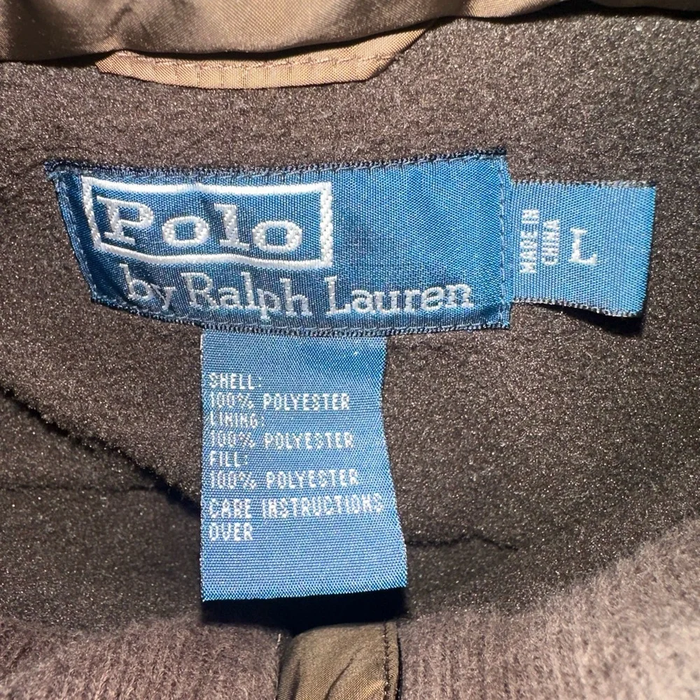 Vintage Polo by Ralph Lauren Quilted Puffer Jacket Brown 2000s‎ Outdoor Coat