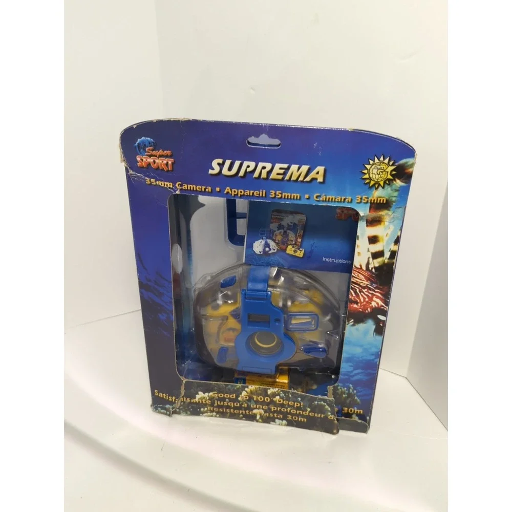 Suprema Super Sport Camera 35mm Film Roll Waterproof Case Scuba Diving NIB
