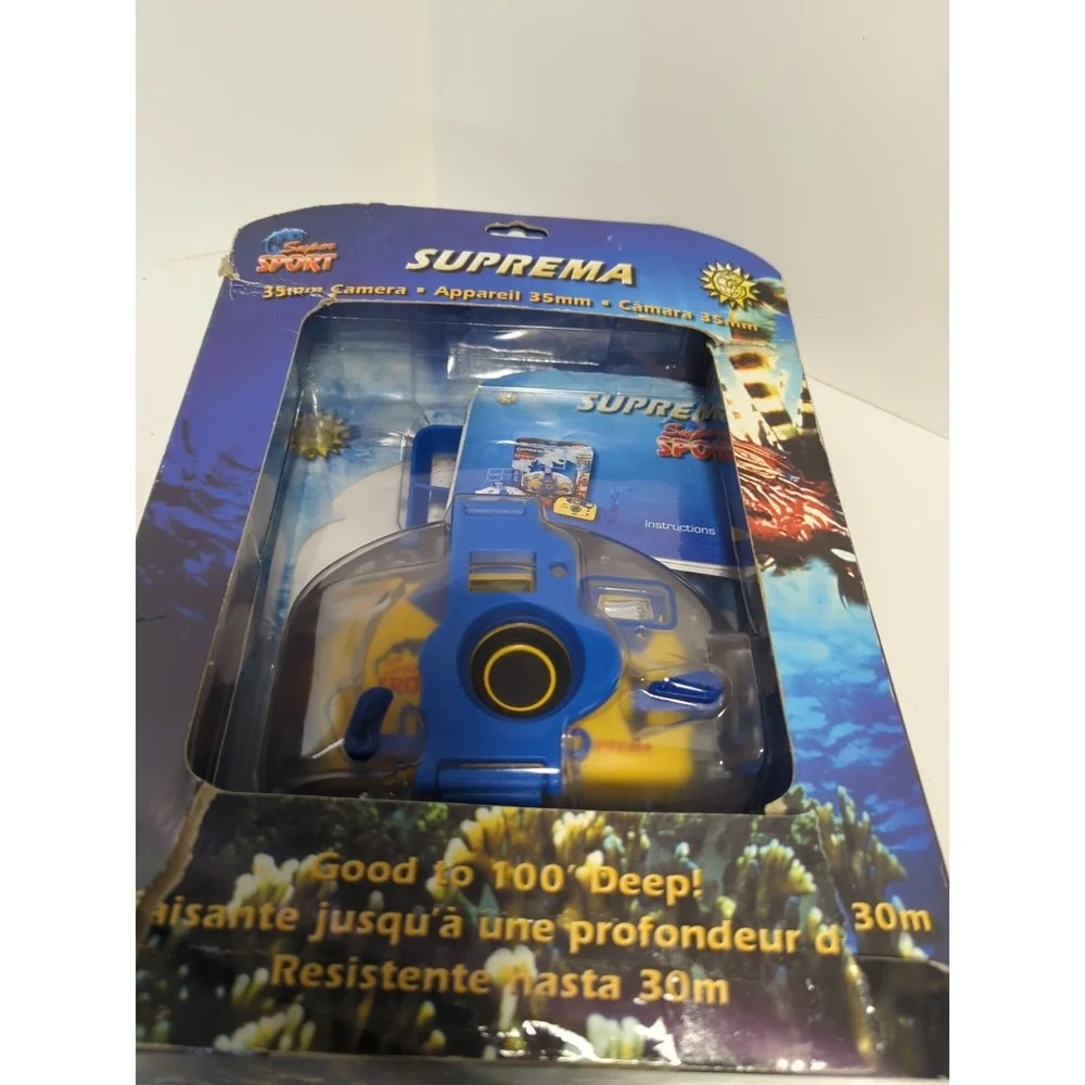 Suprema Super Sport Camera 35mm Film Roll Waterproof Case Scuba Diving NIB
