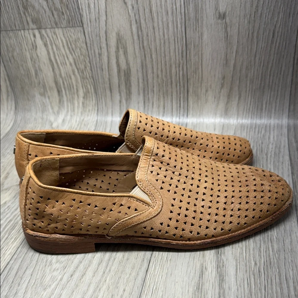 Trask Tan Perforated Leather Slip-On Loafer