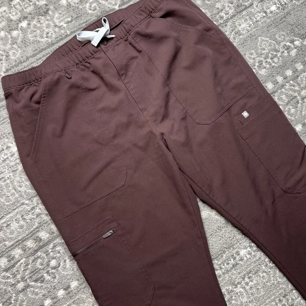 Figs Cairo Cargo Scrub Pants Mens XL Brown Straight Nurse Vet Medical Uniform