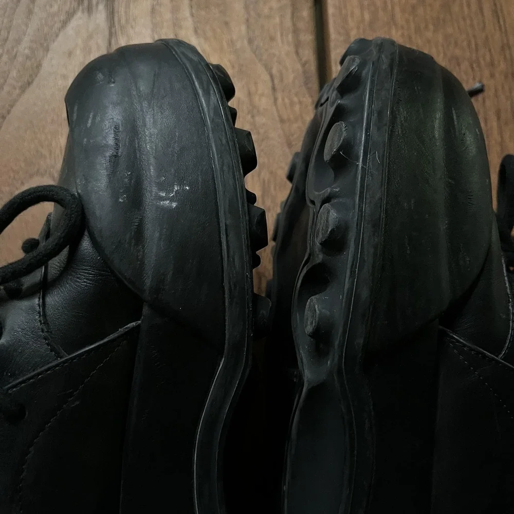 Jil Sander Shoes Mens Size 9 Black Leather Chunky Platform Sole Made In Italy