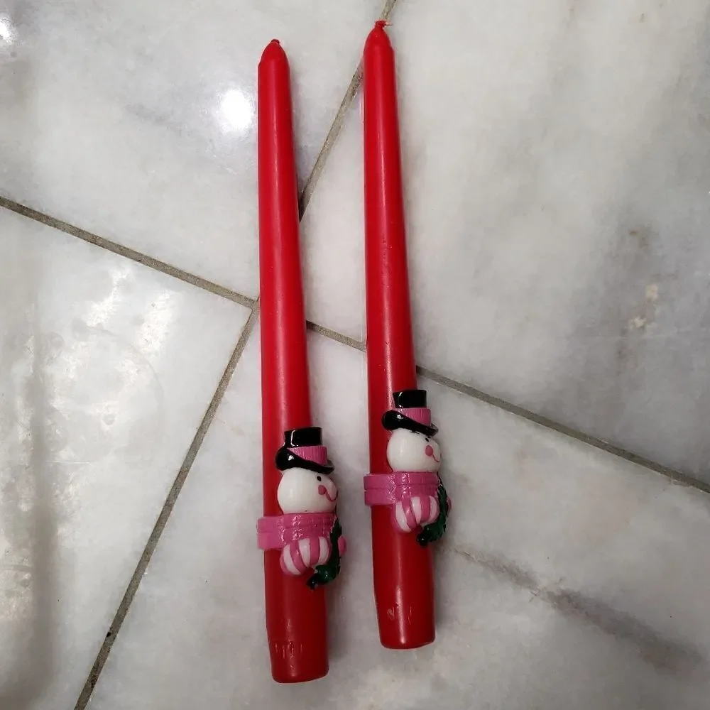 Vintage Avon Set of 2 Dapper Snowman 10