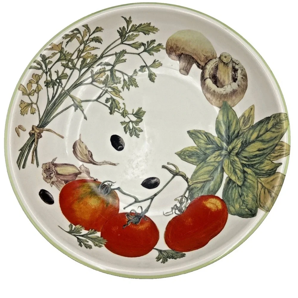 🍅🫒🧄Williams Sonoma 13” flat pasta serving bowl 